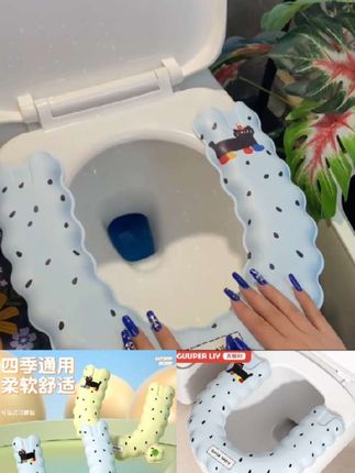 吹爆这个不用洗的马桶垫!每个图案我都爱,价格还很划算!#居家太太马桶垫 #马桶垫 #卫生间好物 #超便宜超划算 #浴室