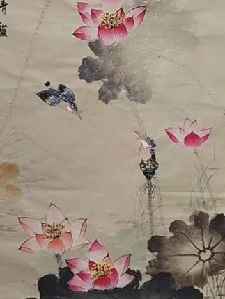 洒金宣手绘国画荷花#手绘 #荷花 #国画 #国画也抖音 #荷塘美景