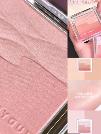 【拍1发3】Judydoll橘朵水缎光腮红双色腮红盘膨胀收缩色日常水光肌