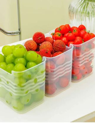 #【④.⑥元6个】冰箱侧门收纳盒通用透明家用冰箱门食品分类格整理神器#