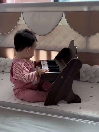 乐乐鱼木质儿童小钢琴电子琴宝宝幼儿男女孩周岁婴儿玩具礼物入门#小钢琴 #电子琴 #小钢琴推荐