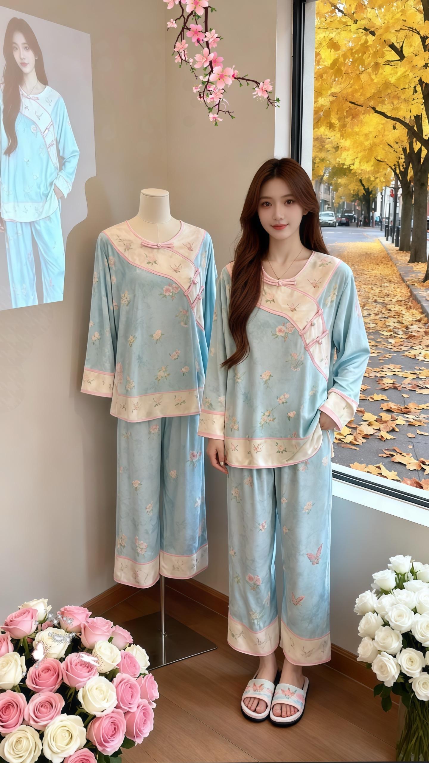 #新中式穿搭 #气质穿搭 #睡衣家居服 #面料柔软舒适 #在家也要美美哒 @抖加🔥上热门🔥dou+🔥热点宝