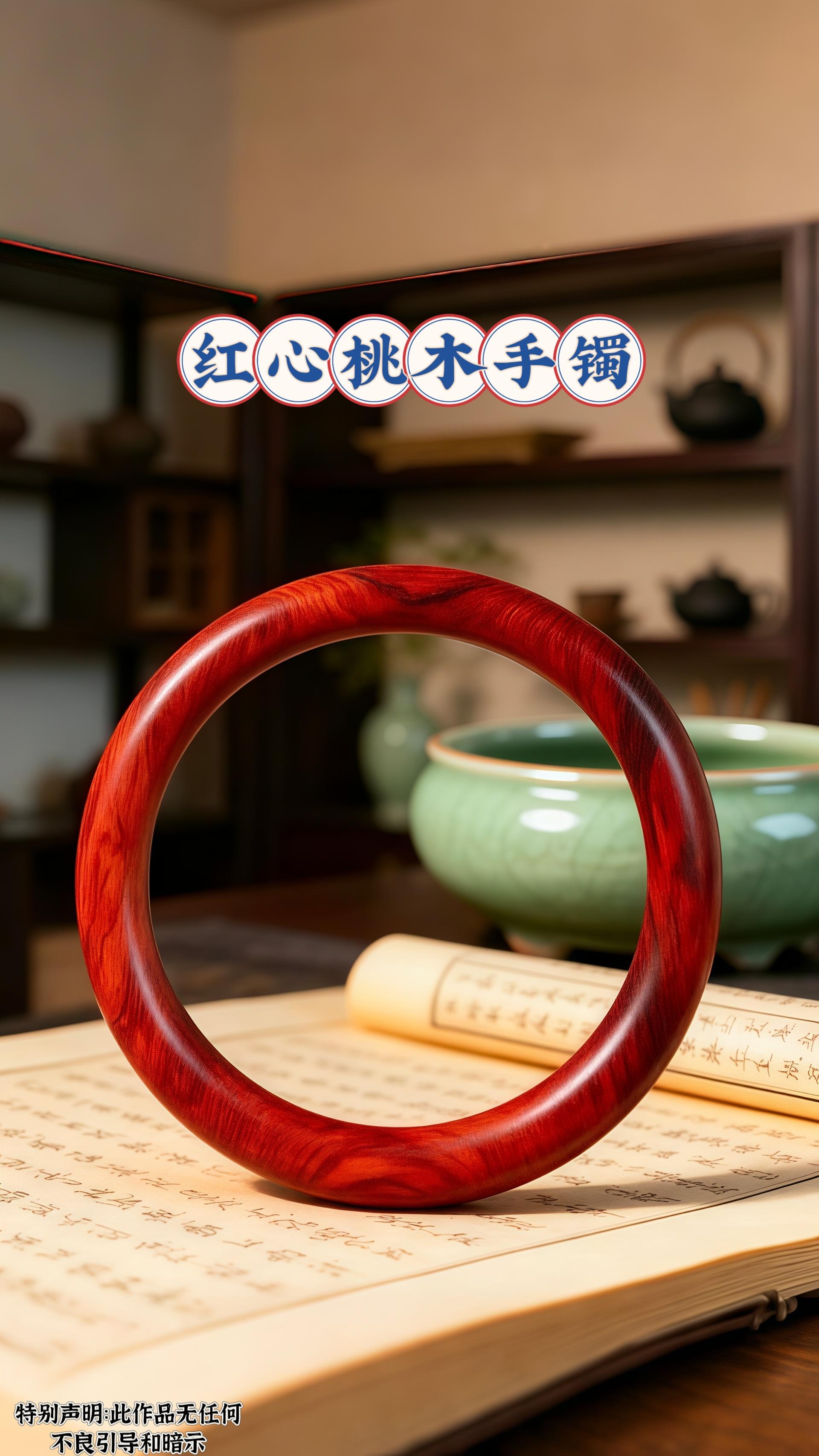 #红心桃木 #桃木手镯 #镯子 #老料 #国风古韵