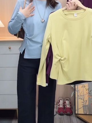 #不挑年龄不挑身材 #秋冬穿搭 #百搭上衣 #长袖t恤 #谁穿谁好看系列