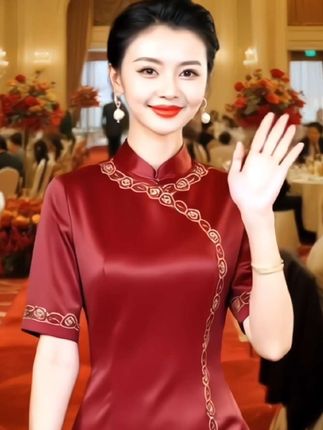 #婚庆礼服 #婚礼妈妈礼服 #婚宴妈妈装 #喜婆婆喜妈妈 #喜婆婆装