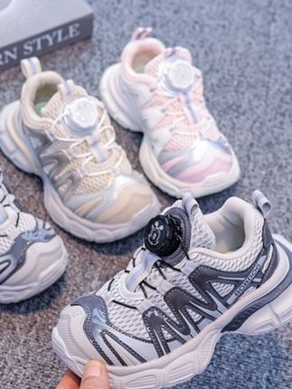 巴布豆秋季透气2025网面款男女童小童鞋双网老爹女童鞋子透气童鞋#潮童鞋 #儿童鞋 #好鞋推荐 #好穿不累脚 #透气网鞋