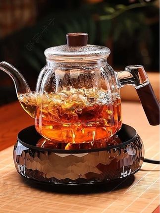 轻奢高档水晶玻璃电陶炉煮茶器#电陶炉 #煮茶器 #围炉煮茶 #泡茶壶 #煮茶壶