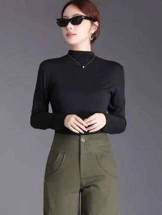 2025春秋新款高档休闲女裤高腰宽松显瘦阔腿裤萝卜裤军绿色休闲裤#今日穿搭分享 #显高显瘦显腿长 #高级感穿搭 #简约大气 #穿搭分享