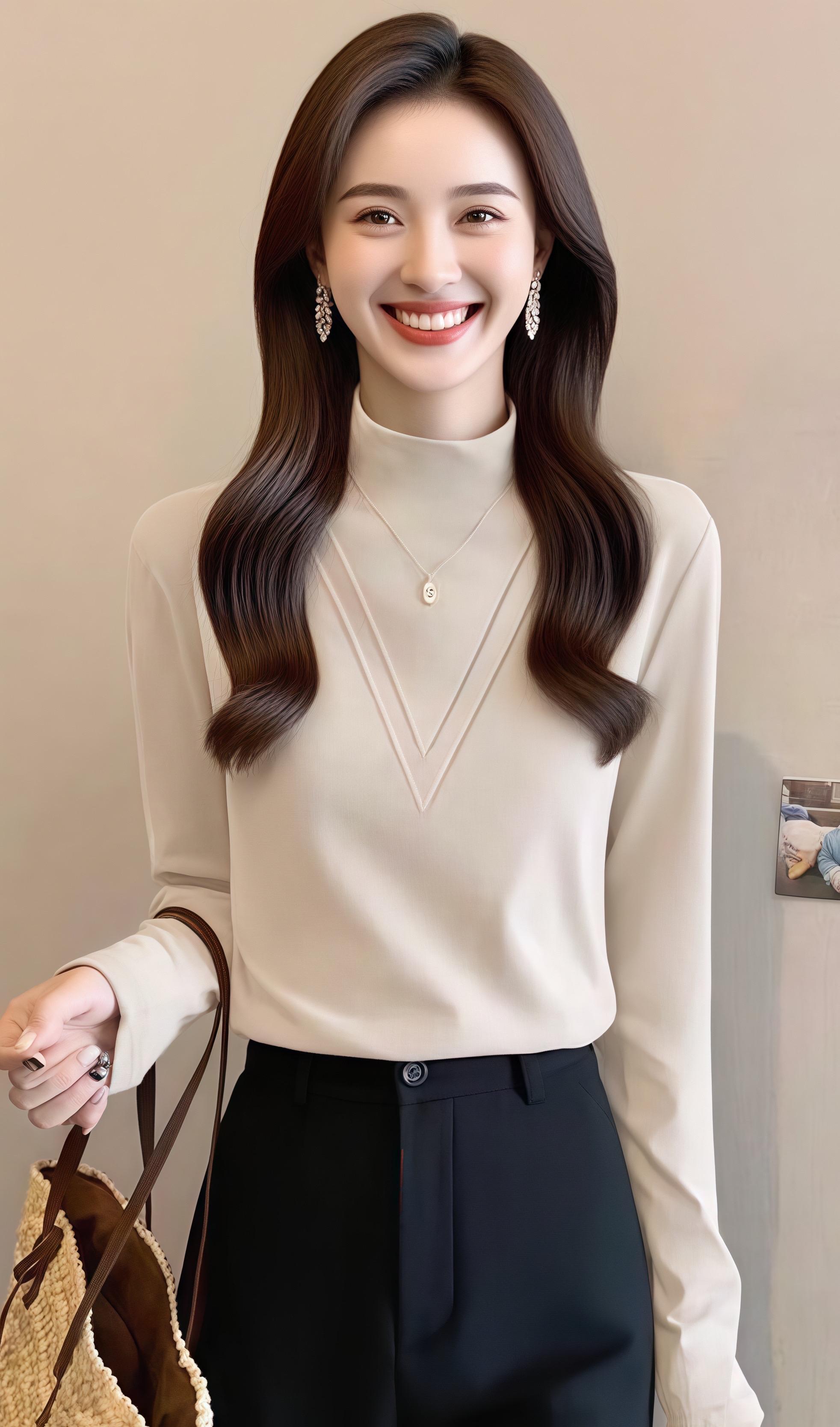 胖mm德绒半高领打底衫女秋冬大码保暖显瘦内搭洋气加厚长袖t恤女#打底衫 #大码女装 #内搭外穿都好看 #小个子穿搭 #不挑年龄不挑身材
