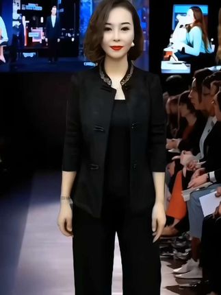 时尚立领烫钻复古盘扣女士外套气质长袖上衣#女装穿搭 #时装搭配 #时尚洋气 #优雅气质 @巨量千川