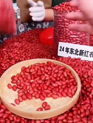 东北特产四粒红花生米批发红皮生花生农家自种炒炸食用去壳花生仁