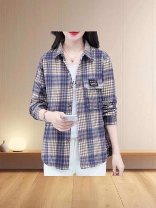 #女装 #谁穿谁好看 #面料柔软舒适 #格子衬衫 #格子控