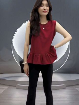 2025夏季新款时尚显瘦气质女士网红洋气两件套百搭款D21901#气质女神穿搭 #穿出自信穿出美丽 #谁穿谁漂亮
