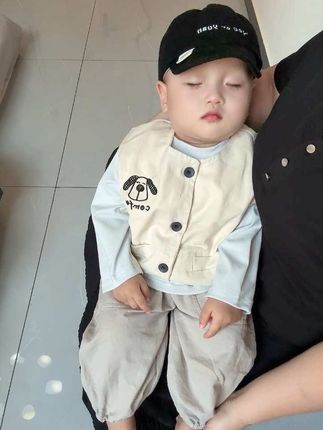 超软超舒服的韩系小奶狗三件套,好奶好乖好可爱~#时尚界不能没有人类幼崽 #高品质童装 #萌娃穿搭 #面料柔软舒适 #谁穿谁好看