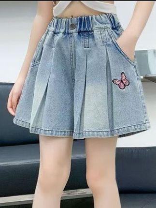 女童短裤2025夏季新款洋气时髦中大童韩版宽松休闲薄款牛仔裙 #夏季穿搭 #高品质童装 #夏天好物分享 #在抖音入手的好东西 #无限回购的宝藏单品
