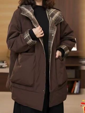 【璐璐家】2025设计师大码欧韩版时尚休闲百搭双面穿中长款棉服外套#高级感穿搭 #韩版风衣 #外套穿搭 #秋冬穿搭 #双面棉服