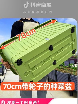 种菜专用箱子种菜专用盆长方形花盆阳台种菜专用盆种菜盆家庭种#菜盆大号花箱 #好物推荐 #种草 #推荐 #视频分享