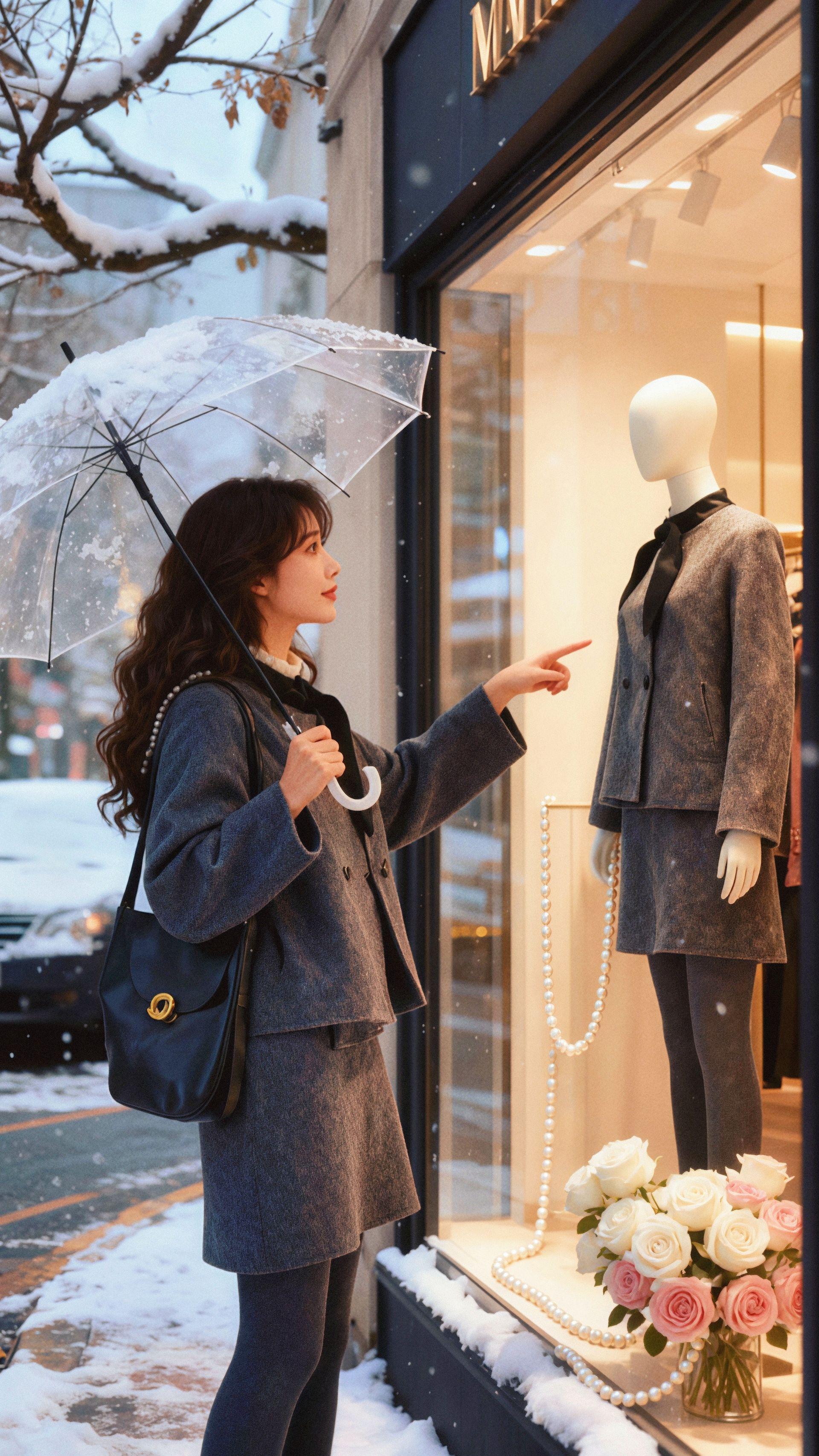 在初雪落下的街角,这套灰调套装把冬日浪漫穿在了身上。   它是咖啡店暖光里的优雅,是橱窗边的时尚共鸣,更是雪天里既保暖又出片的小心机。短款呢子外套利落又显高,搭配同系列半裙,一套上身,复古氛围感直接拉满。内里搭件高领衫,从街头走到室内,温度风格都在线。   不用纠结搭配,一套就能让你在冬日街头成为风景。不管是像她一样手拿咖啡随性出片,还是搭配耳罩、包包打造不同风格,都能轻松拿捏住冬日的时髦与温柔。在这个冬天,让它陪你把每一次出行都变成时尚大片~#秋冬穿搭 #街拍小姐姐穿搭 #原创视频 #这也太好看了 #今天穿什么 @抖加🔥上热门🔥dou+🔥热点宝 @抖音Dou+上热门