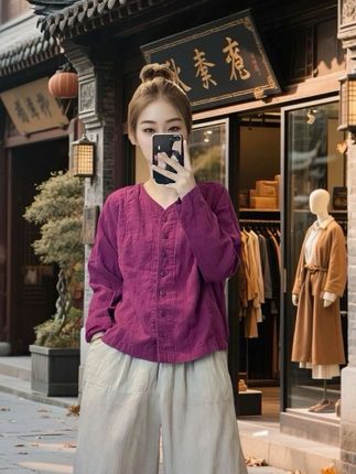 秋季新款纯色砂洗亚麻衬衫休闲百搭显瘦女高级感穿搭棉麻衬衫 #早秋显身材平价上衣合集 #早秋高智感职场穿搭 #高级感穿搭 #棉麻衬衫 #亚麻衬衫 @DOU+上热门 @DOU+小助手 @抖加🔥上热门🔥dou+🔥热点宝