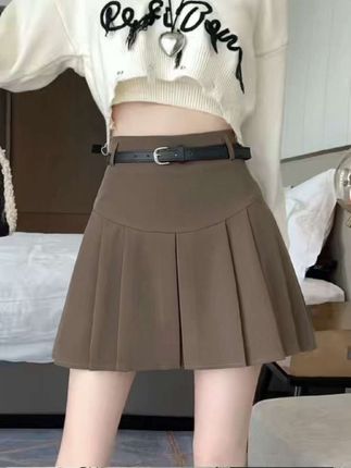 黑色百褶裙女春秋2025新款高腰显瘦半裙蓬蓬短裙a字小个子半身裙#面料柔软舒适 #胖瘦都能穿 #不挑年龄不挑身材 #显高显瘦显腿长 #视频同款在商品橱窗