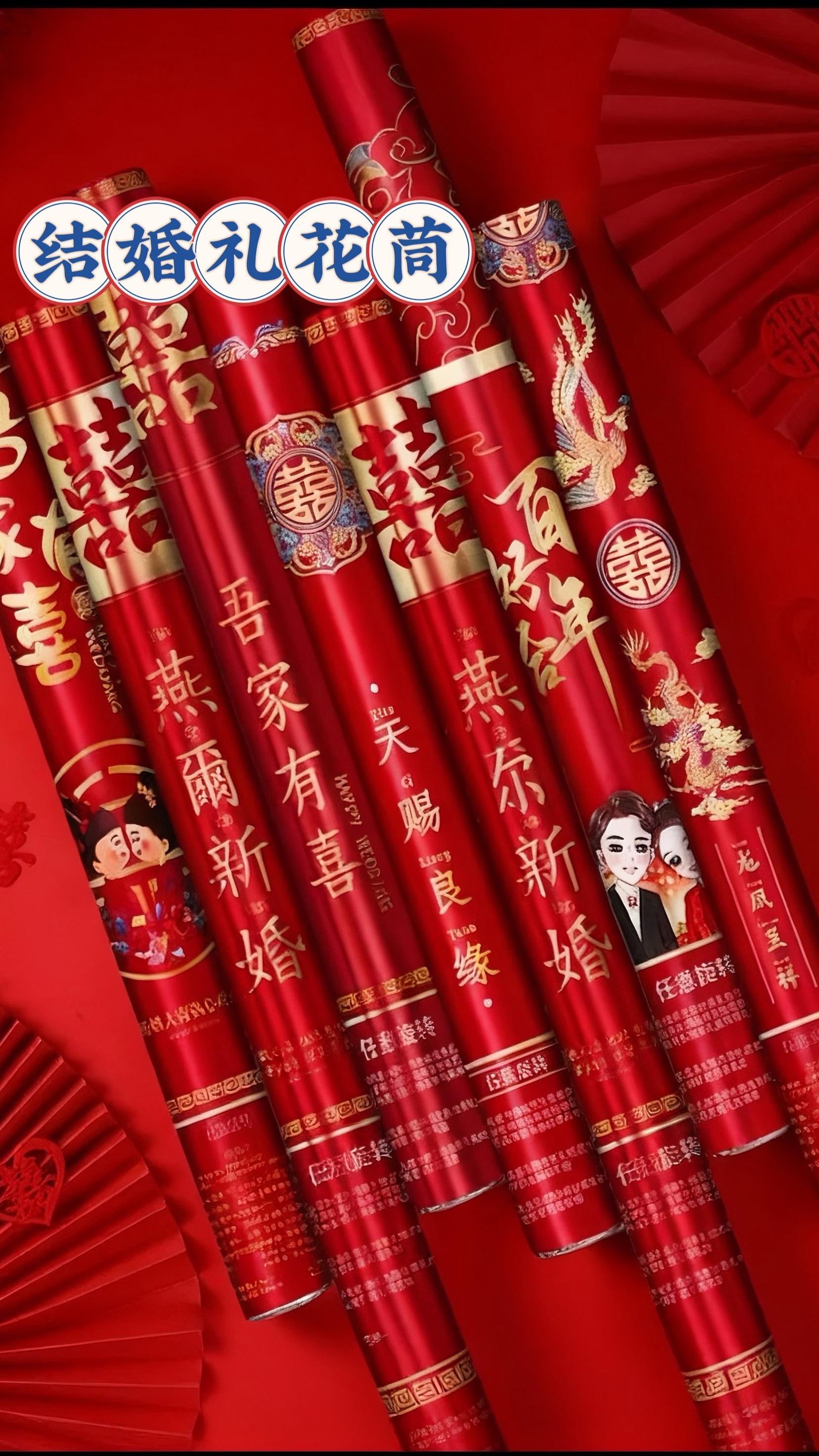 结婚礼花茼。#婚礼倒计时 #结婚习俗 #备婚日常 #礼花筒 #家有喜事儿