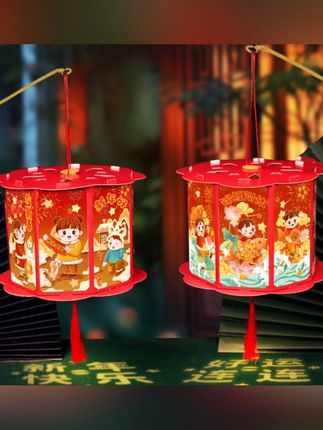 中秋节儿童手工灯笼 #儿童创意手工 #美观实用 #快来看看 #做手工我是认真的