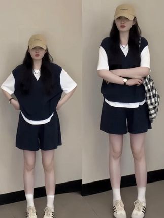 孕妇装夏季休闲运动假两件高级孕妇装 #夏季必备#强烈推荐#显瘦遮肉#孕妇装 #套装两件套