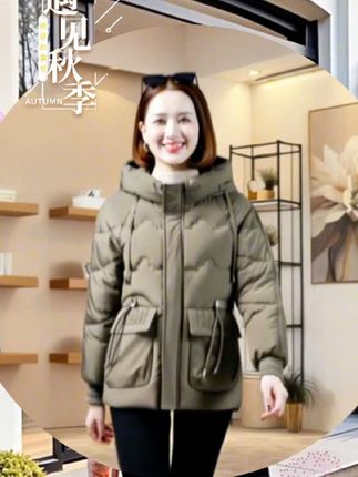 #时尚穿搭 #冬季棉服#连帽短款棉服#加厚外套