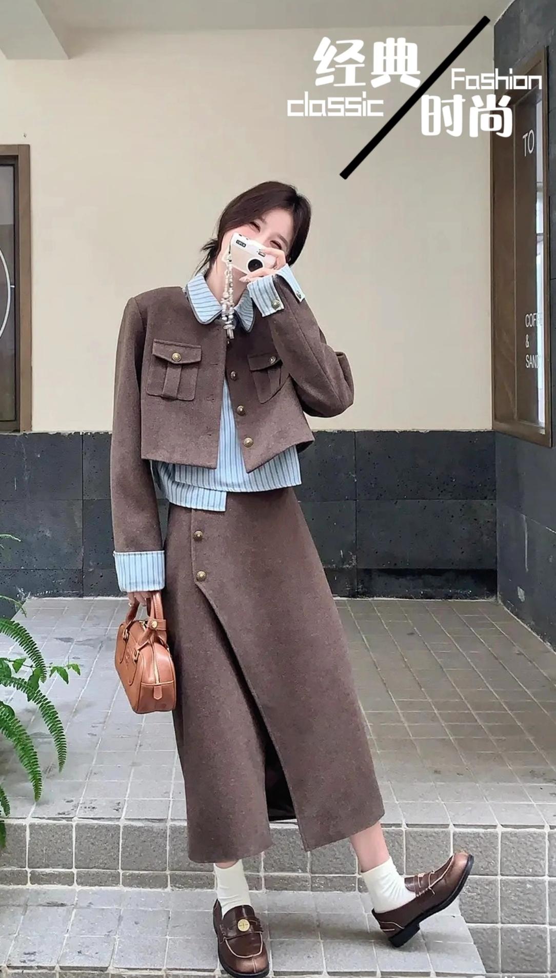 #毛呢套装 #温柔穿搭 #高级感穿搭 #秋季新款 #减龄气质