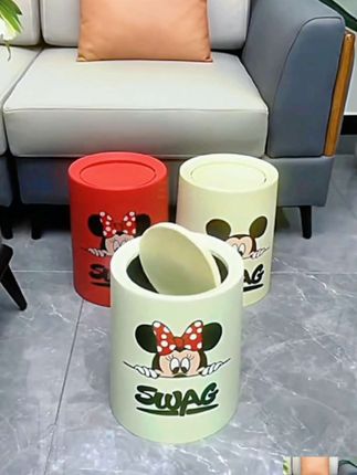 卡通可爱纸篓垃圾桶家用客厅卧室内卫生间浴室纸篓防摔双层大号#创意垃圾桶#客厅垃圾桶#可爰垃圾桶#双层垃圾桶#超便宜超划算
