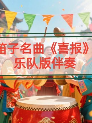 笛子名曲《喜报》乐队版伴奏 #笛子伴奏