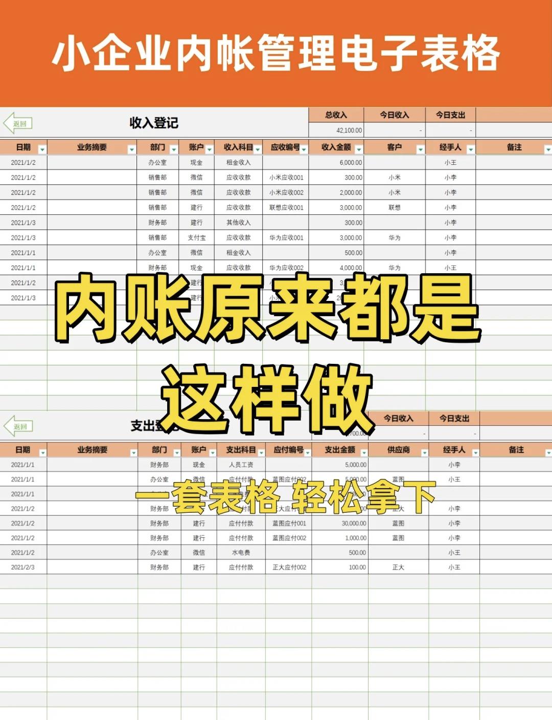 其实内账做得好,你就是老板跟前的小红人。内账表格系统模板,数据清晰明了!直接套用很方便!#会计 #会计实操 #财务 #财务报表 #内账