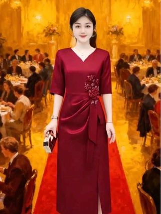 #婚庆礼服 #优雅气质 #高贵优雅 #婚礼妈妈礼服 #旗袍连衣裙 @DOU+小助手 @抖音小助手 @抖加🔥上热门🔥dou+🔥热点宝