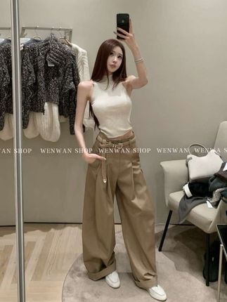 【高冷美人】无袖细闪背心修身百搭内搭背心#气质穿搭 #时尚洋气 #休闲百搭 #无袖背心 #时髦精的ootd