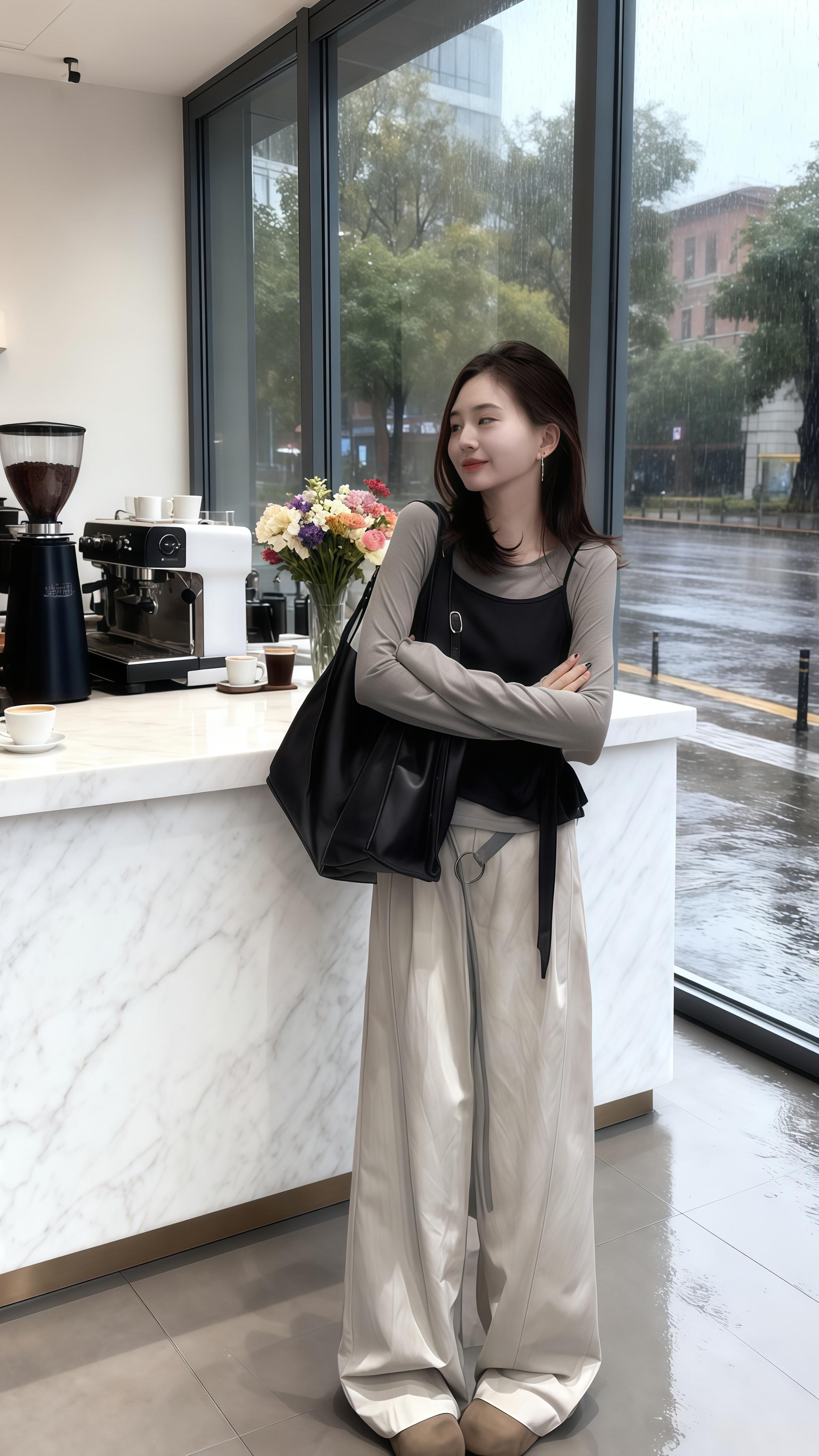 2025超火穿搭一整套早秋季女装针织长袖T恤叠穿吊带上衣两件套装