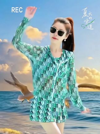 #泳装 #分体泳衣 #三件套泳衣 #时尚减龄 #谁穿谁漂亮