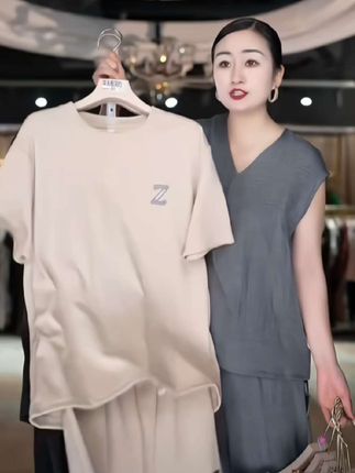 【2件套】男士夏季休闲套装,华夫格简约字母绣花两件套 #男士套装#夏季穿搭 #季末清仓