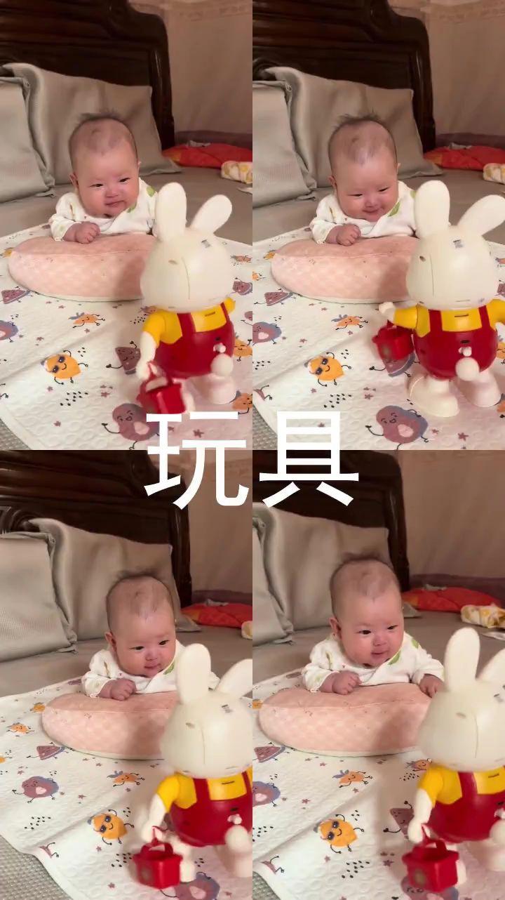 电动跳舞小福兔会唱歌宝宝兔子玩具婴儿练习抬头训练儿童机器人