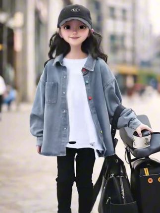 #外套 #上衣穿搭 #萌娃穿搭 #牛仔衬衫 #衬衫外套