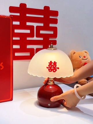 #结婚长明灯 #红色台灯#婚房床头灯 送新人一对#新娘陪嫁灯 喜庆新婚礼物#结婚布置