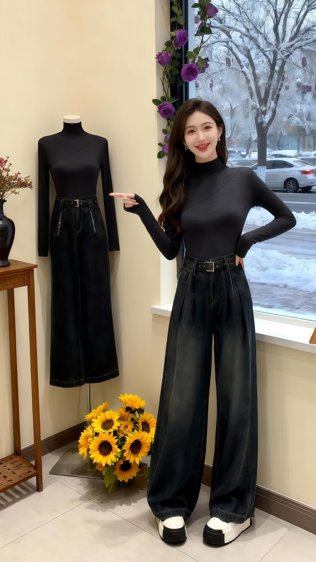 #打底衫#内搭外穿都好看 #半高领打底衫 #面料柔软舒适 #普通人的秋冬硬核穿搭