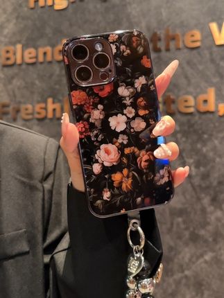 复古花朵适用苹果vivo华为oppo小米iPhone17电镀玻璃防摔手机壳#这也太好看了 #仙女必备 #女孩子花点钱怎么啦 #潮流不息种草不止