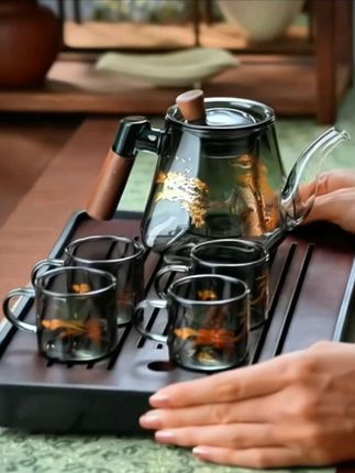 加厚玻璃耐高温中式泡茶壶茶水分离办公室泡茶器茶具#高硼硅玻璃 #茶具#召唤茶友 #好东西一起分享