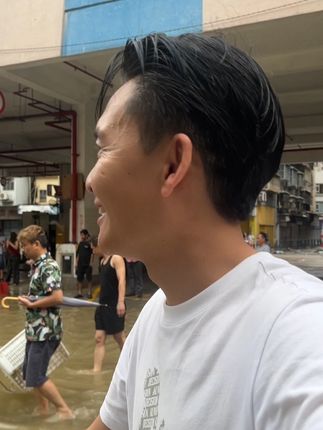 #澳门 #超强台风 海水倒灌已经退去!我来看捉鱼!#桦加沙 #张跃均 #记录真实生活
