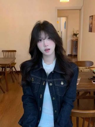 原色牛仔外套女2025新款春秋季美式水洗复古休闲穿搭短款上衣#牛仔外套 #美式穿搭 #复古港风 #修身显瘦 #百搭外套