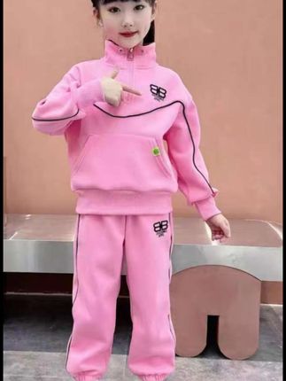 儿童两件套2025秋季新款女童中大童洋气时尚休闲卫衣网红套装