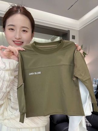 小码才9块9毛钱,纯棉假两件打底衫,大码穿到180也才20多块,百分百纯棉摸起来像棉花糖,透气不闷汗,给娃穿简直太放心#时尚穿搭 #休闲百搭 #这也太好看了 #韩版穿搭 #百搭t恤
