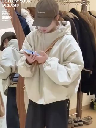 加棉加厚棉衣女短款冬季2025新款韩版宽松高级感小个子冲锋衣外套