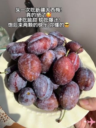 头一次吃新疆大西梅,真的绝了😍硬吃脆甜,软吃爆汁,饭后来两颗的快乐谁懂啊! #西梅 #快来一起尝个鲜 #应季水果#水果