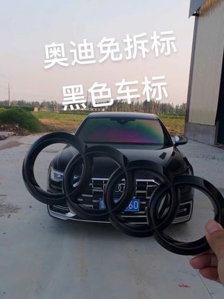 奥迪全系升级黑标,无损安装,不拆卸原厂车标,专车专用,提升车档次,高端大气,你值得拥有#奥迪 #黑武士改装